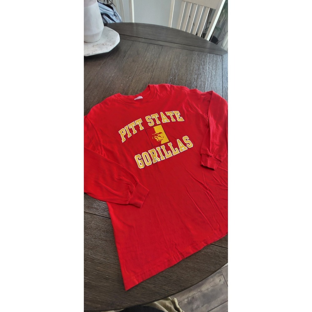 Pittsburg State University Gorillas T-shirt Size Large Graphic Red Pitt State